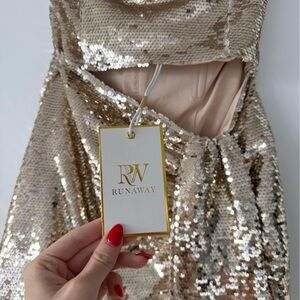 COPY - Runaway the Label Gold sequin Gloria dress